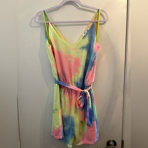 She + Sky Tie Dye Romper Size L